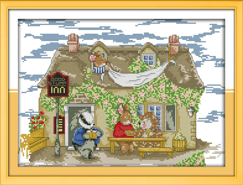 Отдых Досуг напечатанный холст DMC Счетный набор крестиков вышивка рукоделие | Дом
