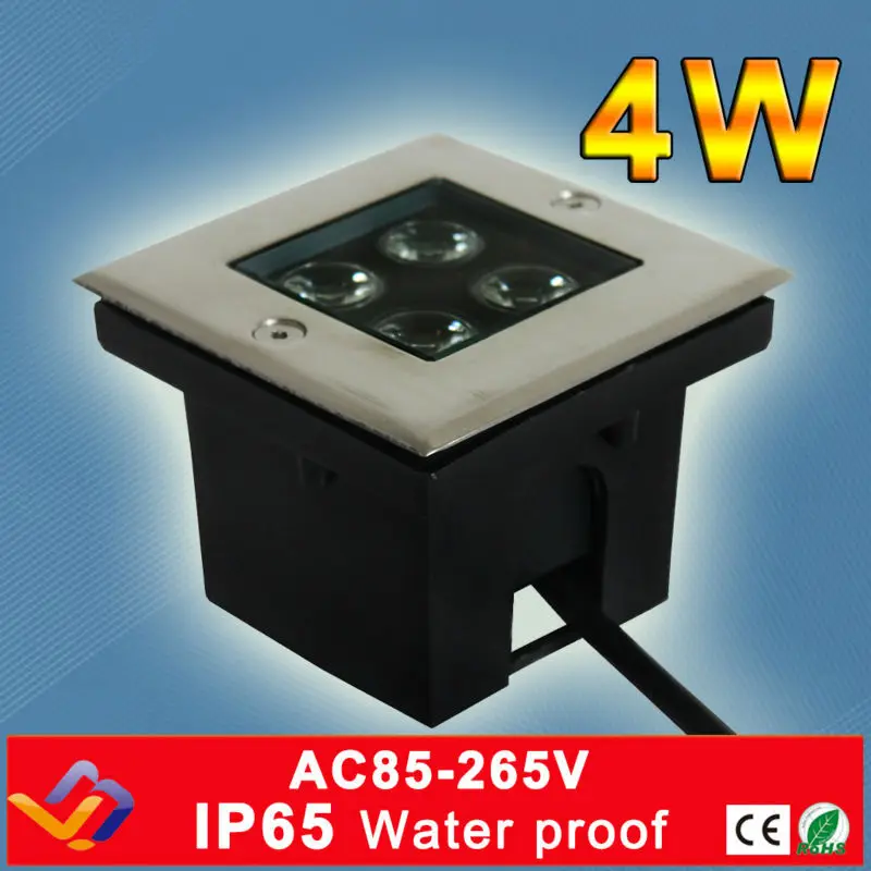 

4*1w Square led underground light AC85-265V Cool/Warm White bar/stage/garden floor outdoor lighting 3 years warranty