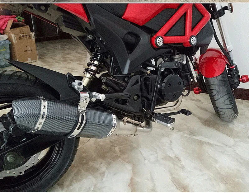 Для Honda MSX125 горизонтальная Передняя мотоциклетная Маленькая обезьяна с задним давлением выхлопная труба боковое соединение ряда полная секция