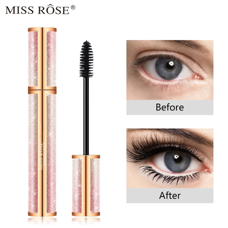 MISS ROSE, 1 шт., натуральная 3D шелковая тушь для ресниц, Водостойкая тушь для ресниц, для наращивания ресниц, макияж, Длинная Густая тушь для ресниц, TSLM2
