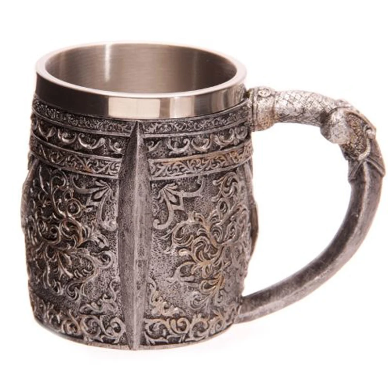 1 шт. кружка из смолы с черепом чашка для танкарда ярким и воином викинга пивная