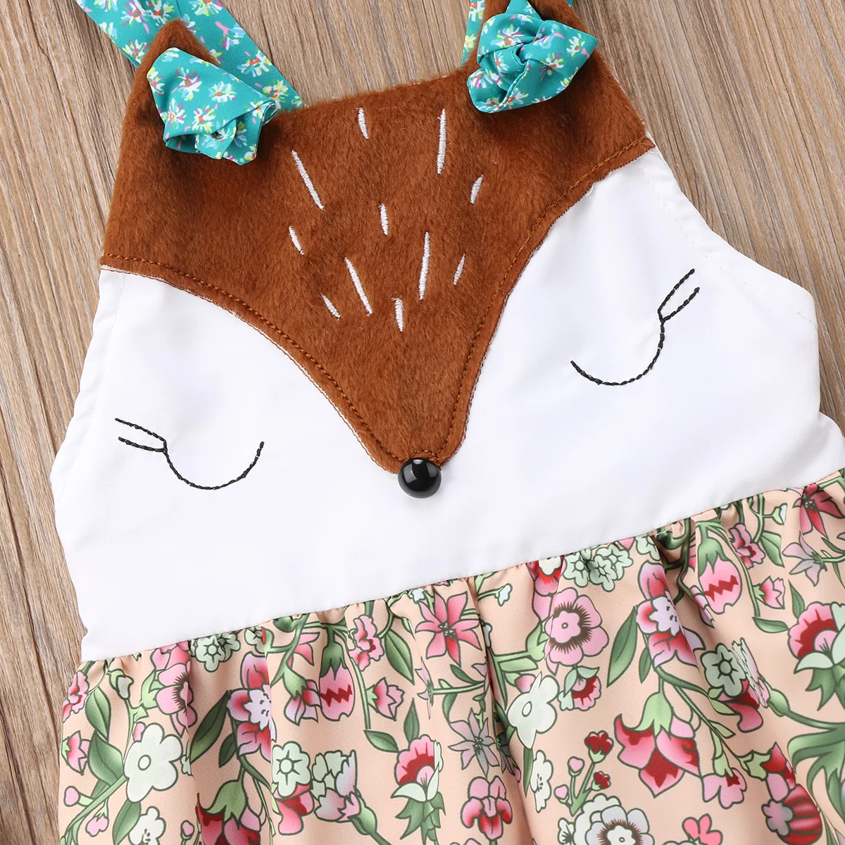 Новое милое боди для маленьких девочек бандажный комбинезон с рисунком лисы и