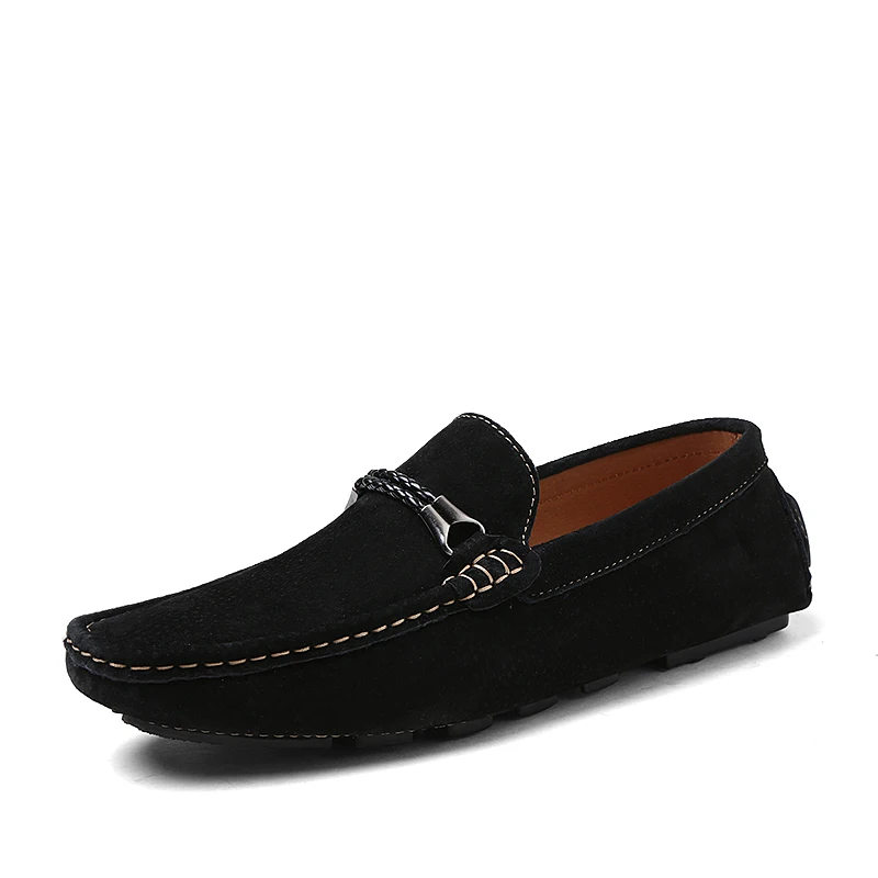 GOXPACER 2018 New Spring And Autumn Men Shoes Casual Loafers Pig Leather Flats Genuine Moccasins | Обувь