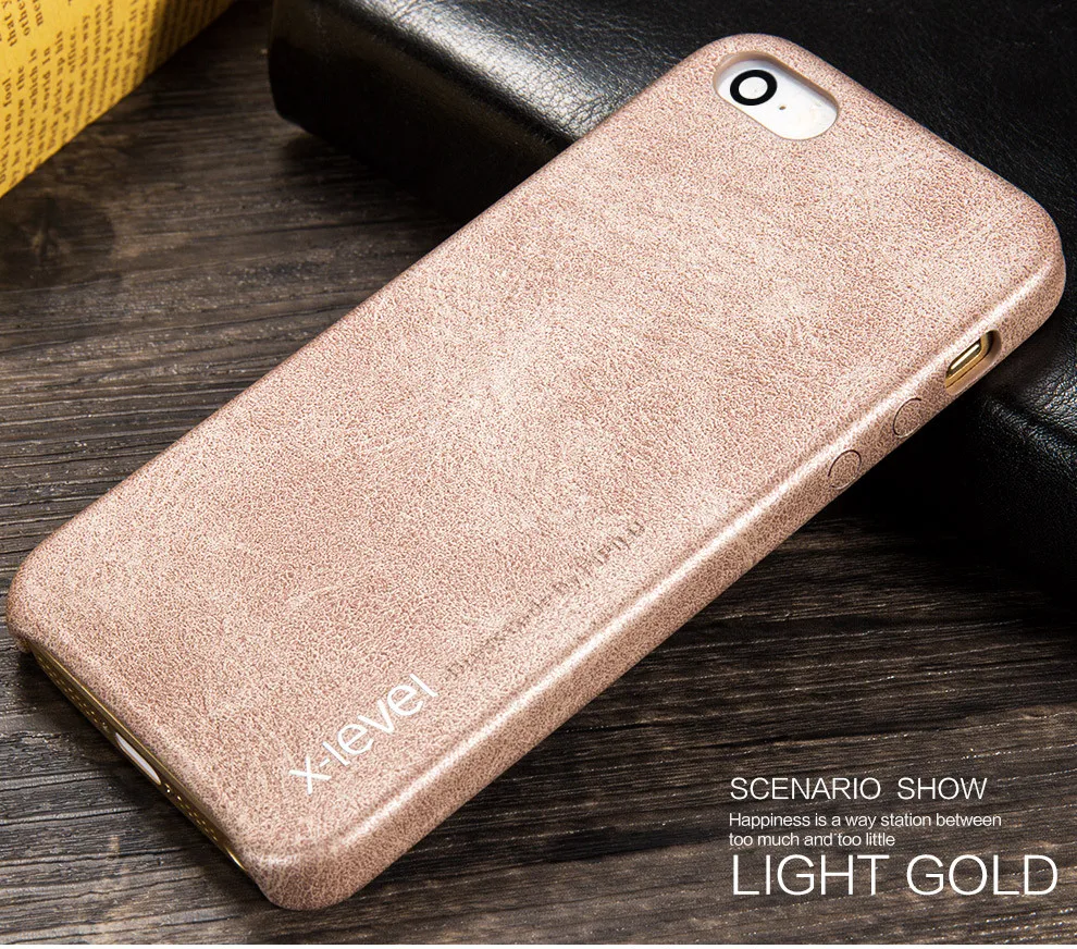 Кожаный чехол для телефона XLevel для IPhone 5, чехол s для IPhone 5S, задняя крышка для IPhone SE, деловой винтажный полуобернутый чехол Apple