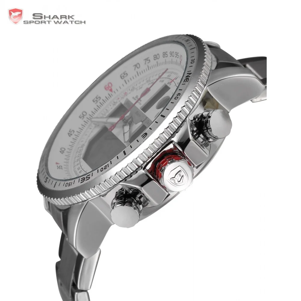 Winghead АКУЛА Спортивные Часы Водонепроницаемые Роскошные ЖК Аналоговый Дата