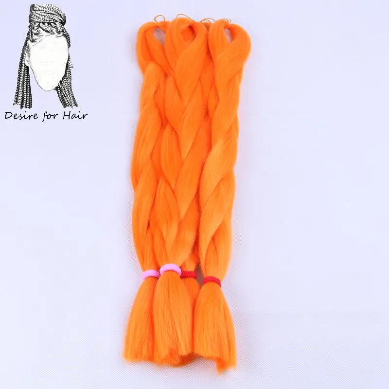 Desire for hair, 5 пачек, 24 дюйма, 80 г, 90 цветов, Жаростойкие синтетические огромные косички для наращивания волос, для небольших закрученных косичек - Цвет: Зеленый