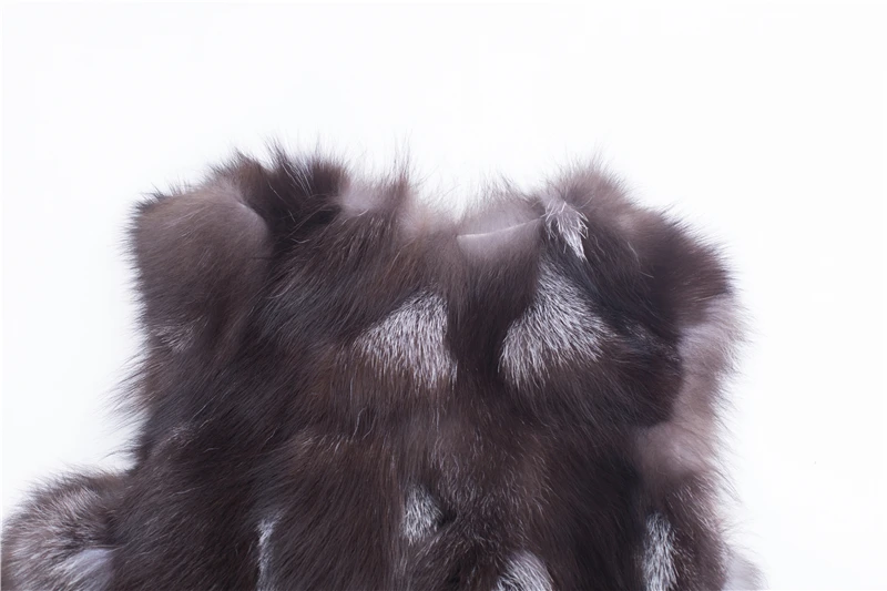 

Luxury Sexy Fox Fur Vest Hot Gray Jacket Real Fox Fur Coat for Women Fashion Long Genuine Natural Fox Fur Coats Jacket for Women