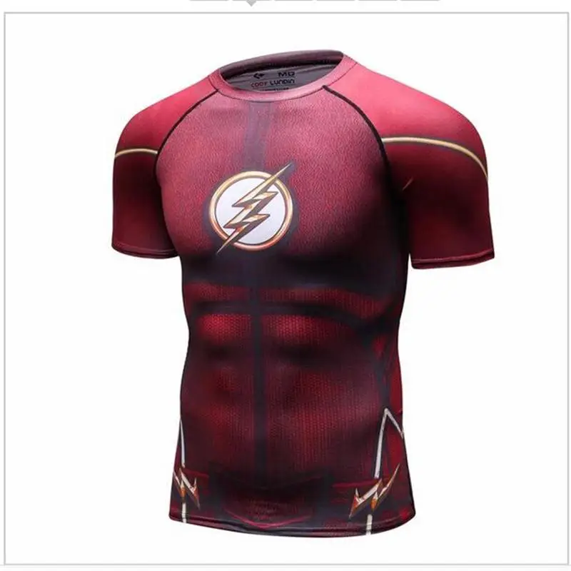 Компрессионная рубашка с 3D-принтом мужские футболки реглан коротким рукавом