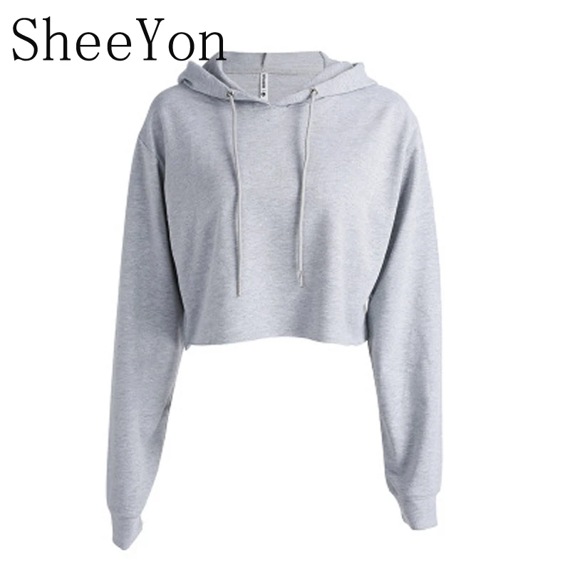 SheeYon новые осенние и зимние женские однотонные Цвет короткий отрезок топы с