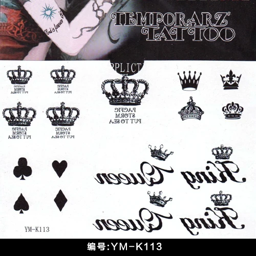 Временная Водонепроницаемая наклейка для татуировок на руку/шею/уши/лодыжку