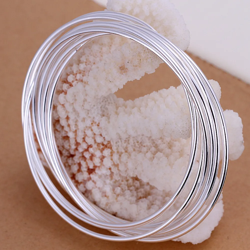 Посеребренный браслет модные ювелирные изделия десять колец Классический