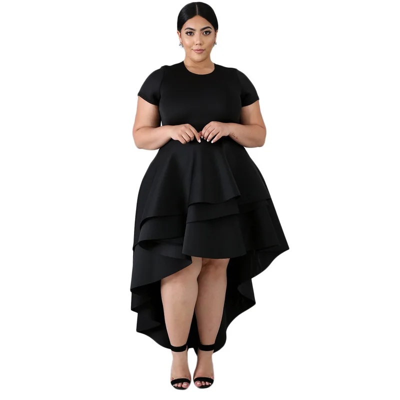 

Одноцветное Цвет плюс Размеры нерегулярные платье Для женщин