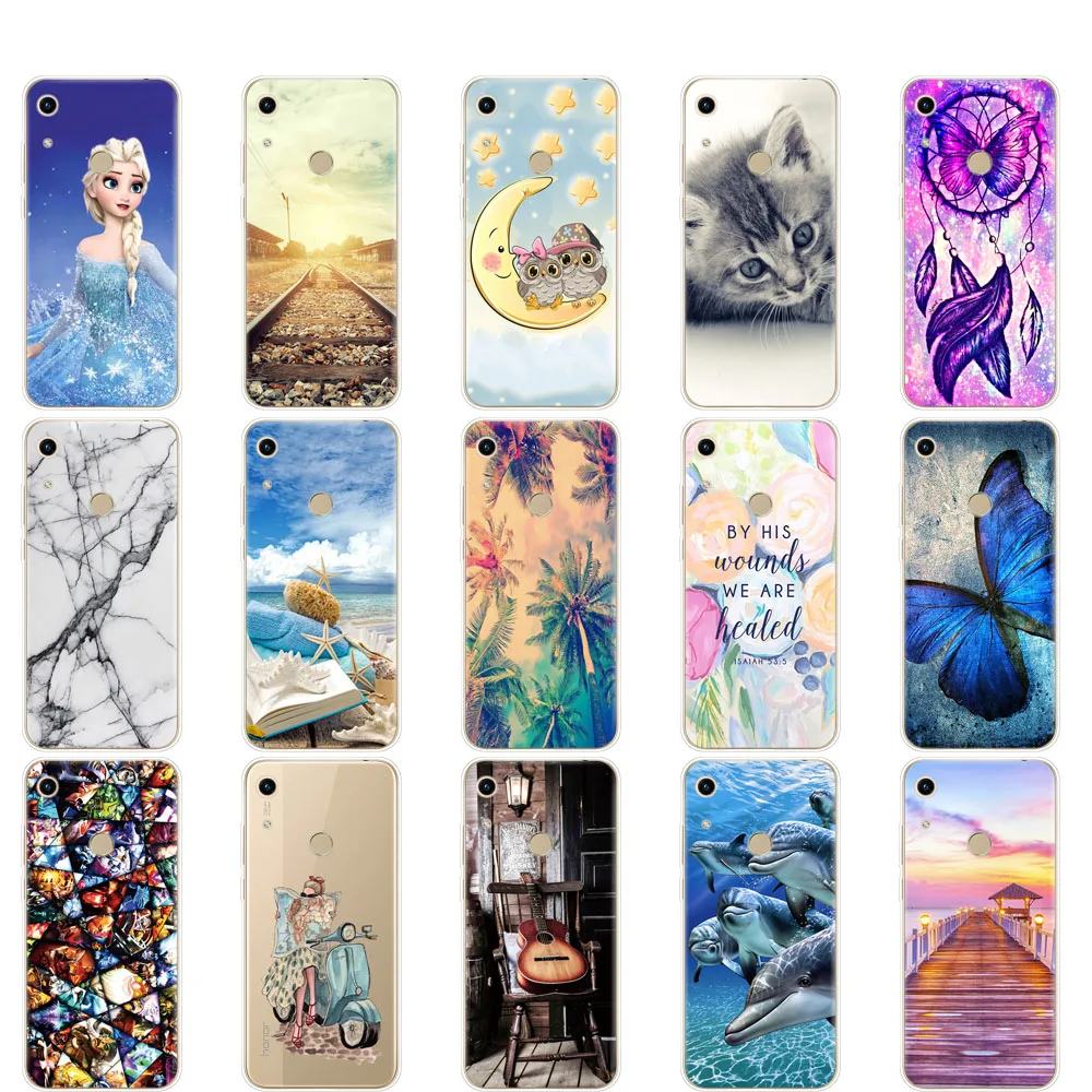 For Honor 8A Case huawei honor Silicone TPU Cover Phone On Huawei JAT-LX1 8 A prime coque bumper |