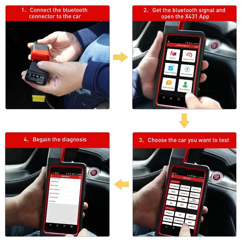 LAUNCH X431 Diagun IV OBD2 Автоматическая полная система диагностический инструмент