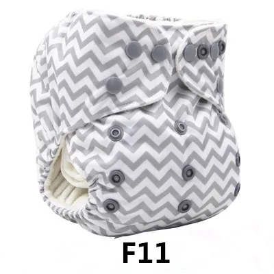 F11 Baby Washable Reusable Cloth Diaper Waterproof Adjustable Cloth Nappy Baby Cloth Diaper Cover With 1pc Microfiber Insert - Цвет: F11