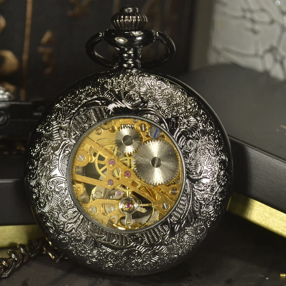 Часы мужские механические карманные в стиле стимпанк роскошные модные