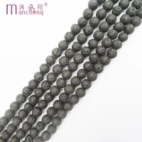 5a natural black 8mm volcanic lava beads good quality round 8mm lava volcanic stone beads wholesale for jewelry making 47 48