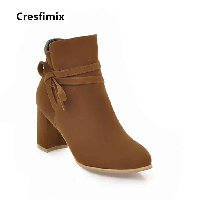 Женские ботинки Cresfimix женские модные повседневные коричневые уличные милые