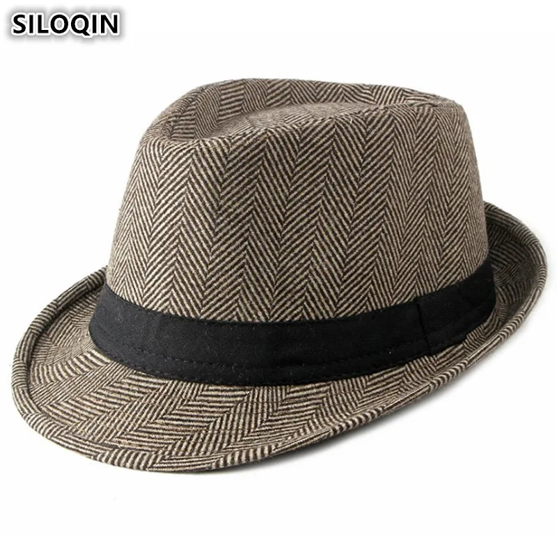 

SILOQIN Middle-aged Men's Gentleman British Fedoras Hats New Autumn Winter Elegant Women's Jazz Hat Brands Dad's Caps Couple Hat