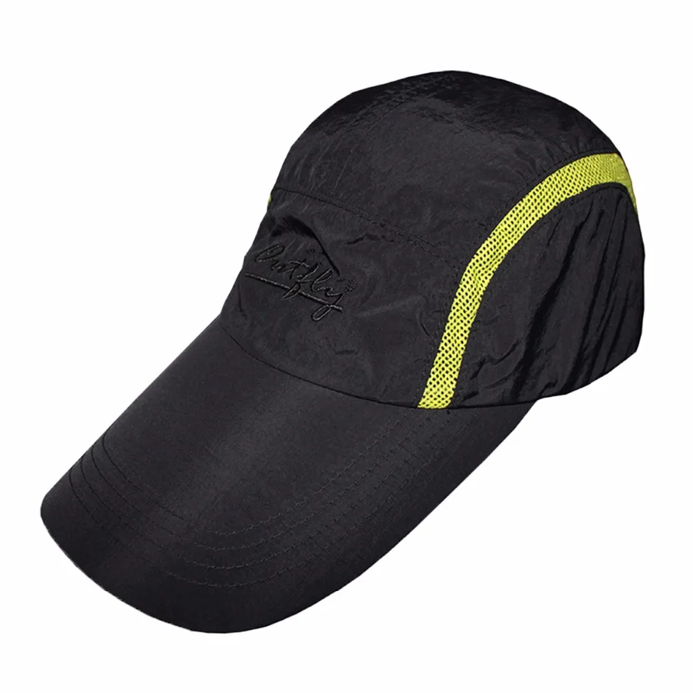 Surblue Men's Women Baseball cap Sports Folding Outdoor Quick-drying Waterproof Fishing Hat Male Golf Adjustable black Sun hat |
