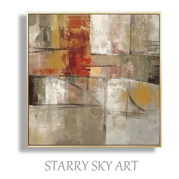 Abstract Painting D Искусный художник ручная роспись высокое качество толстый текстурированный реферат картина маслом на холсте текстурированная желтая абстрактная живопись маслом - Цвет: Abstract Painting D