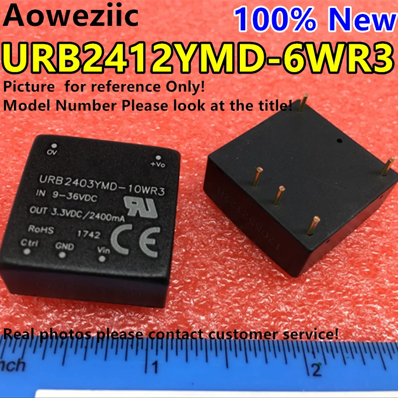 

Aoweziic URB2412YMD-6WR3 URB2412YMD-6W URB2412 New Original DIP Input: 9-36V Output: 12V 0.5A DC-DC 1.5KV Voltage Isolate