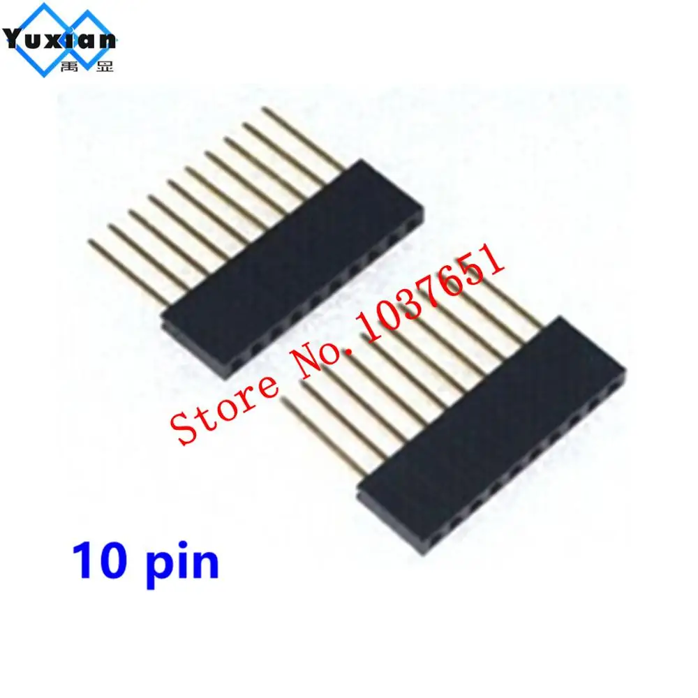 

10pcs/lot 10Pin 2.54mm Stackable Long Legs Femal Header For Arduino Shield