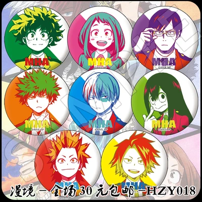 8 шт./компл. 58 мм с героями из мультфильма «Мой герой Академии Boku герой Bakugou Asui цую Todoroki выстрел Izuku значок брошь значок Рюкзак контакты