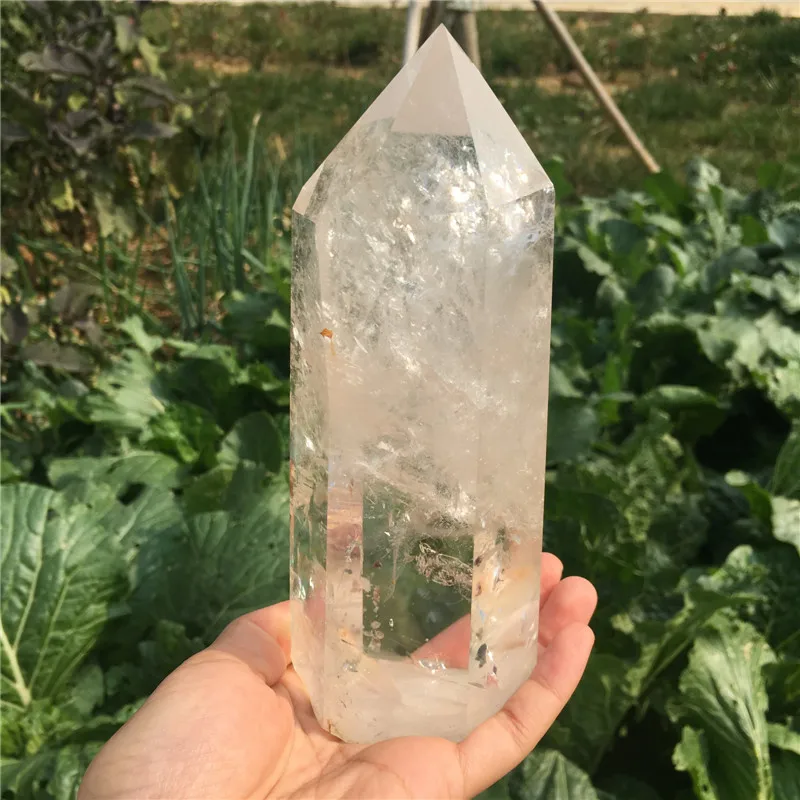 

1Kg big large size natural clear quartz crystal wand point reiki healing crystals wicca Tower for home decoration
