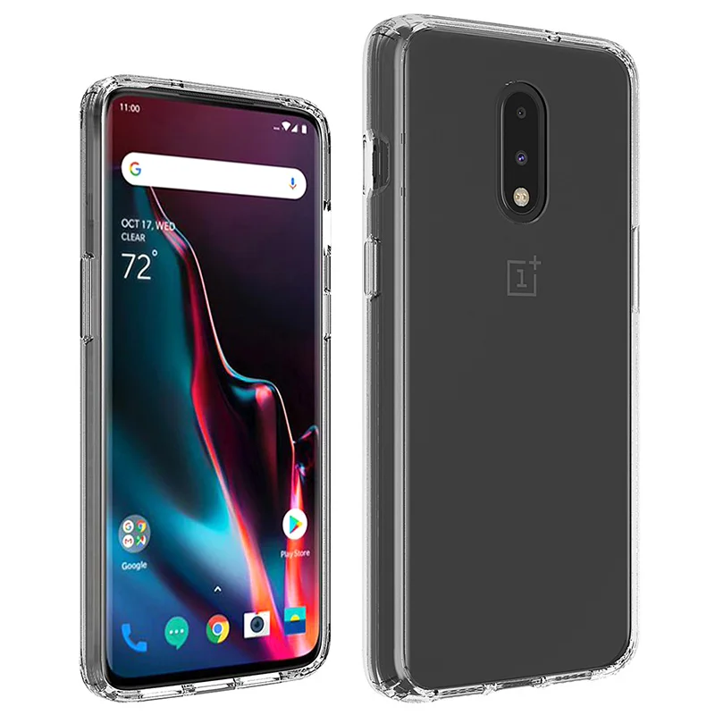 Ударопрочный чехол для OnePlus 6 7 Pro 7T 6t 5T Кристально Прозрачная Жесткая задняя