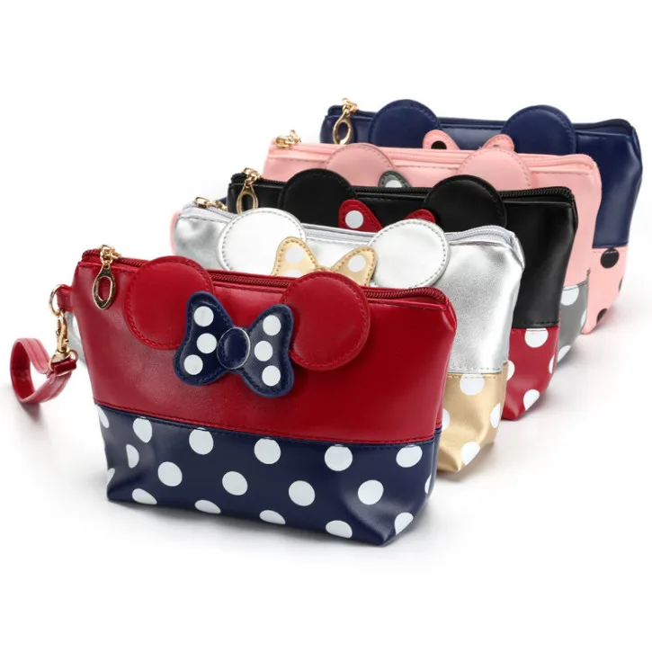 Новое поступление 2019 косметички милая мультяшная сумка в горошек женские