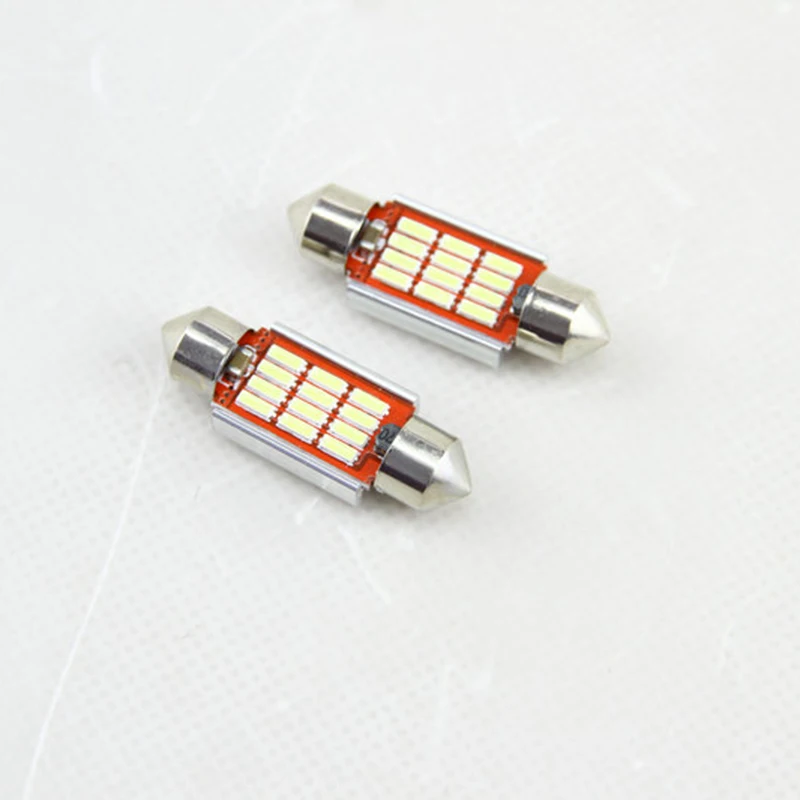 10x Canbus Светодиодная гирлянда 31 мм 36 39 42 SV8 5 C10W C5W Led 4014 SMD 12 В лампа освещение