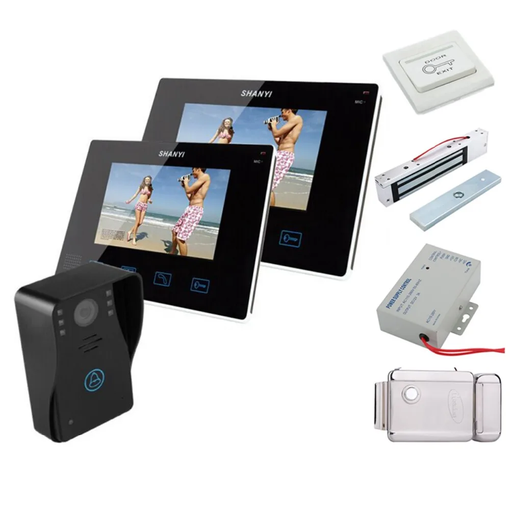 Домашний набор 9 &quotцветной ЖК монитор беспроводной дверной звонок Домофон с