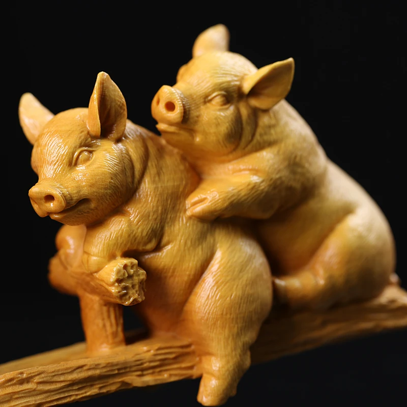 Лучшие продажи новинка 2019 дерево Китай Ev Dekorasyon Aksesuarlar Pig скульптура современное