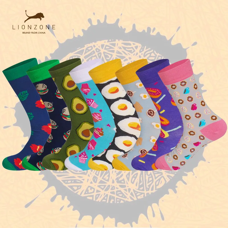 8 пар/лот унисекс Носки Happy для мужчин и женщин художественная абстракция