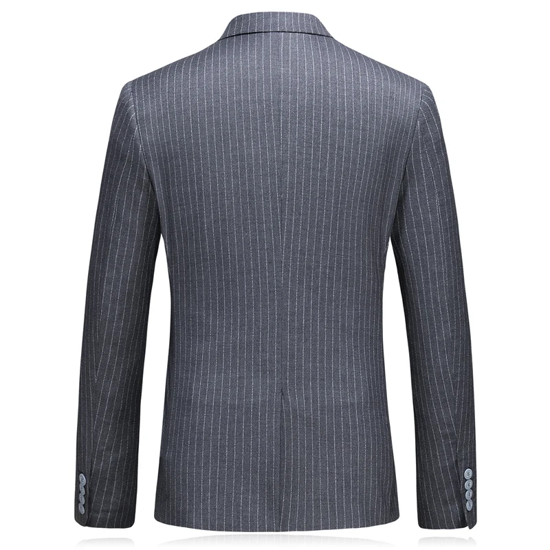 Серый полосатый пиджак-блейзер для мальчика Для мужчин 2019 Демисезонный Chaqueta Hombre