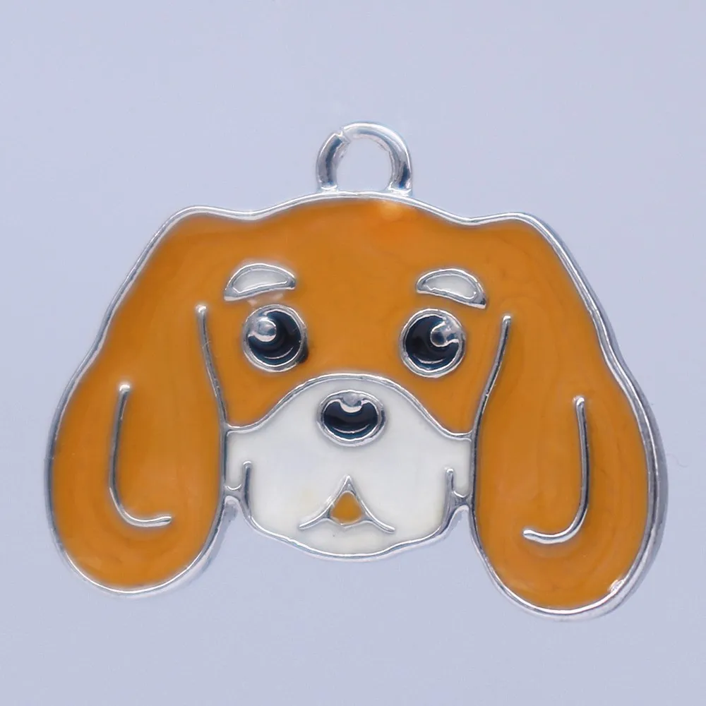 Металлическая эмалированная подвеска в виде собаки животного|Шармы| |