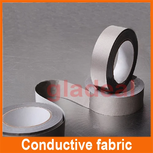 Серебряная проводящая ткань тканевая лента односторонняя клейкая для ноутбука