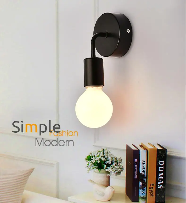 Современная простая Скандинавская настенная лампа креативный Железный коридор