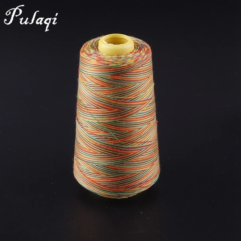 Pulaqi Brand wholesale High Quality 3000yd/pcs Rainbow Colorful Embroidery Spool Cotton Thread for Family Sewing Accessories H | Дом и сад