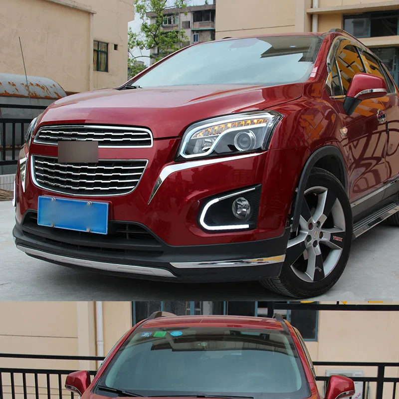 Kowell стайлинга автомобилей LED фара для Chevrolet Trax фары 2013- Новинка Trax светодиодные фары LED DRL H7 HID биксеноновая объектив