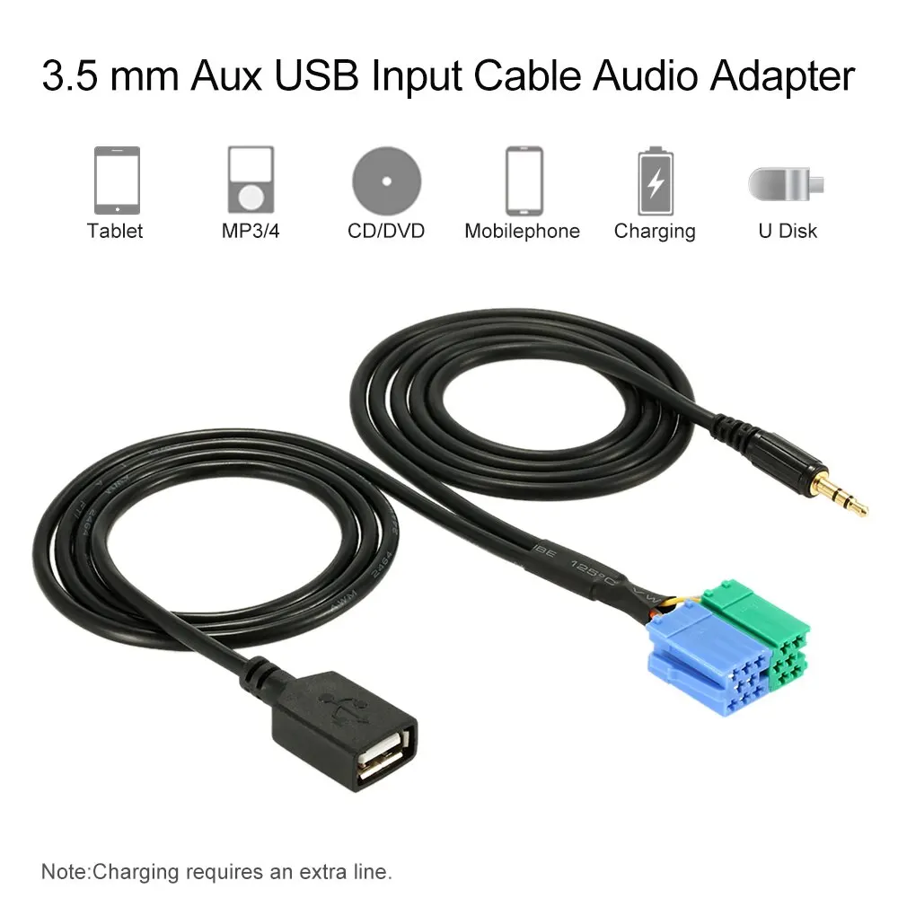 Аудиоадаптер со штекером Aux USB 3 5 мм для iPod iPhone 6S 6 Plus 5S 5C MP3 Hyundai Kia Sportage | Автомобили и