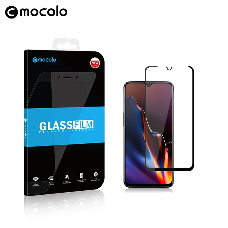 Защитная пленка Mocolo для OnePlus 6T полностью клеящееся закаленное стекло 9H защиты
