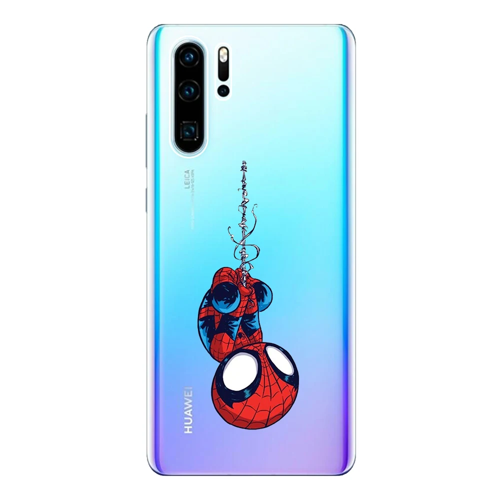 For Huawei P30 Lite Pro Case Cover Soft TPU Silicone Funda Spiderman Iron Man Deadpool Capa Protect Phone Shell |