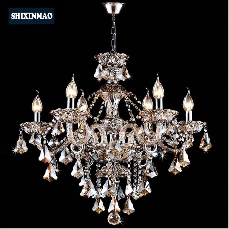 SHIXNIMAO светодиодная хрустальная люстра для дома гостиной столовой лампа