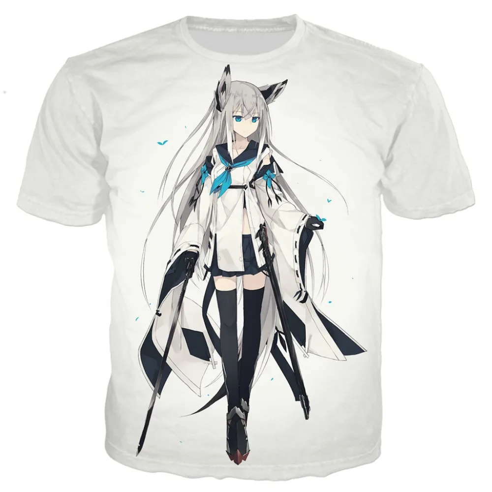 Горячая игра Azur Lane милые мужские рубашки 3D печатные футболка забавная модные летние рубашки крутая рубашка для мужчин женщин унисекс Повседневный Топ