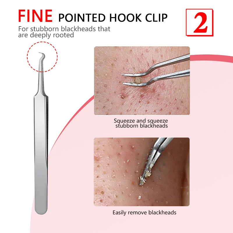 3 шт. нержавеющая сталь Угри лица акне пятнистый прыщей экстрактор удаления иглы