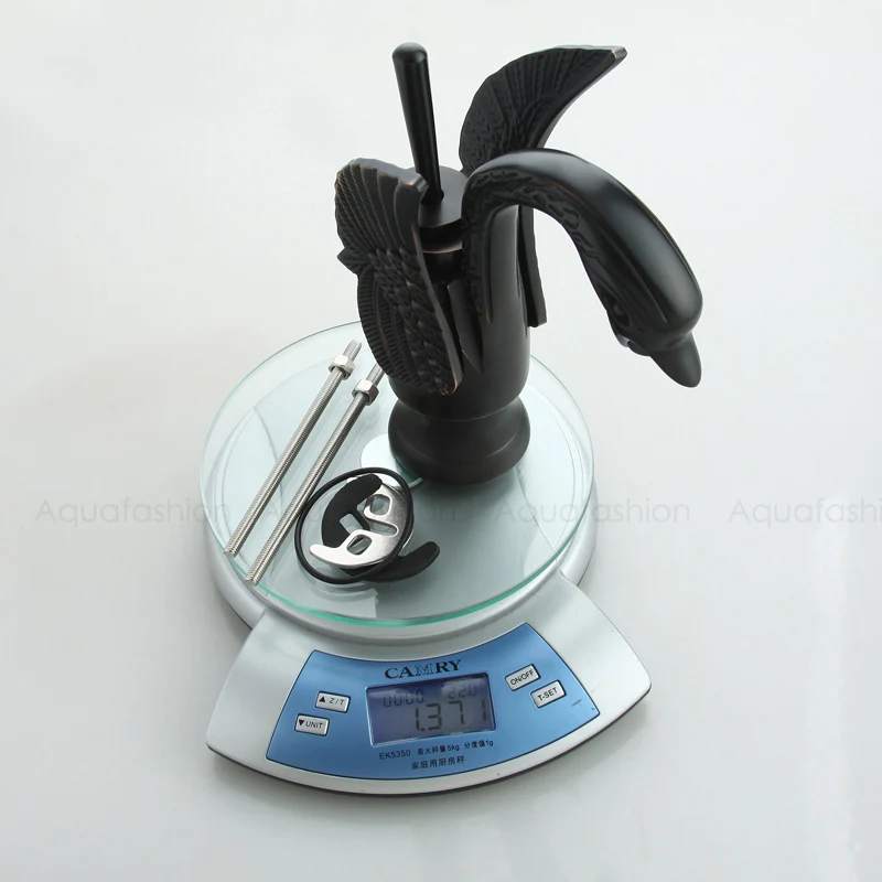 

Black Antique Brass Faucet High Quality Swan Bathroom Faucet Basin Tap Single Handle