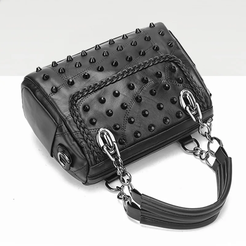 Для женщин сумки модные женские на плечо руку леди цепи овчины сумка Crossbody