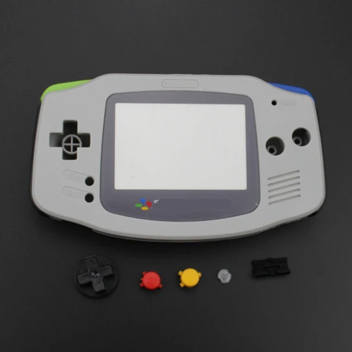 grey Серый цвет корпус оболочки Чехол замена кожи для Gameboy Advance для GBA Ограниченная серия с резиновыми подушечками - Цвет: grey